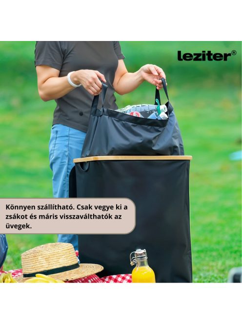 Szelektív palackgyűjtő 100l fehér