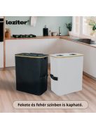 Szelektív palackgyűjtő két rekeszes 140l fekete