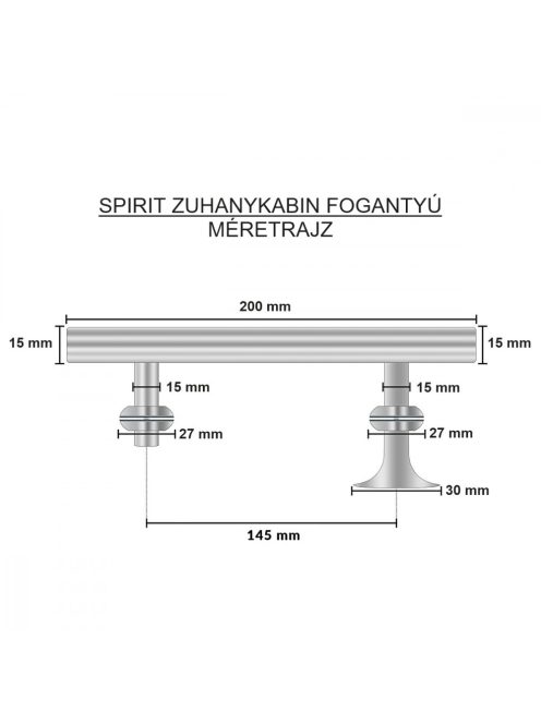 Spirit zuhanykabin fogantyú (2db/csomag)
