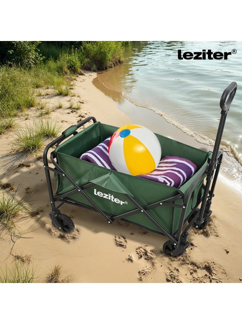Összecsukható standard kerti strandkocsi zöld