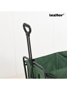 Összecsukható prémium kerti strandkocsi tetővel zöld