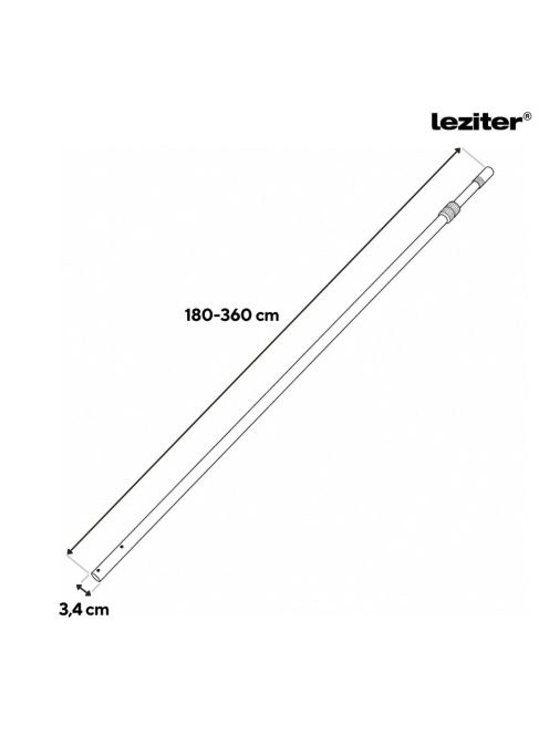Teleszkópos rúd medence tisztító hálóhoz LMTH-01 2x180 cm, 0,8 mm, ezüst