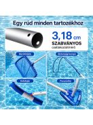 Teleszkópos rúd medence tisztító hálóhoz LMTH-01 2x180 cm, 0,8 mm, ezüst