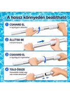 Teleszkópos rúd medence tisztító hálóhoz LMTH-01 2x180 cm, 0,8 mm, ezüst