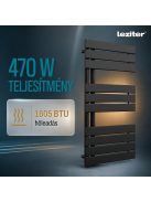 Solaro Design törölközőszárító radiátor 1000x500 mm fekete