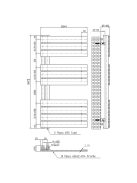 Solaro Design törölközőszárító radiátor 1000x500 mm fehér