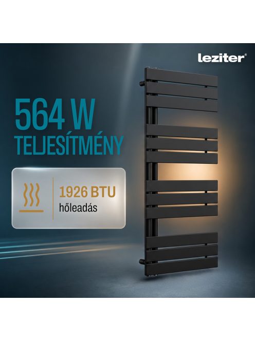 Solaro Design törölközőszárító radiátor 1200x500 mm fekete