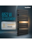 Solaro Design törölközőszárító radiátor 1200x600 mm fekete