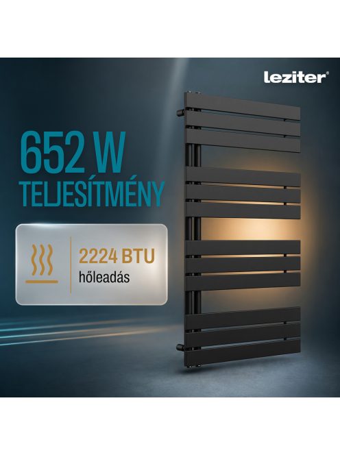 Solaro Design törölközőszárító radiátor 1200x600 mm fekete