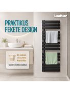 Solaro Design törölközőszárító radiátor 1400x500 mm fekete