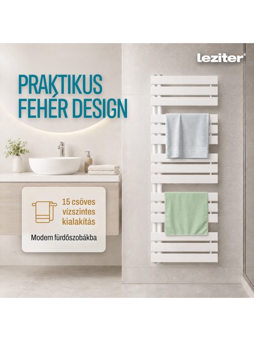 Solaro Design törölközőszárító radiátor 1400x500 mm fehér