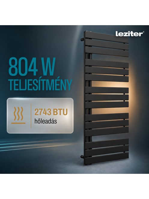 Solaro Design törölközőszárító radiátor 1400x600 mm fekete