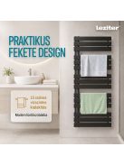 Solaro Design törölközőszárító radiátor 1400x600 mm fekete