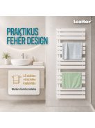 Solaro Design törölközőszárító radiátor 1400x600 mm fehér