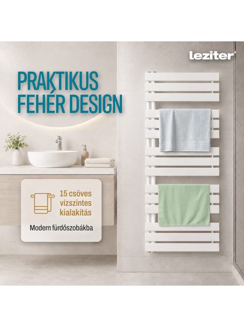 Solaro Design törölközőszárító radiátor 1400x600 mm fehér