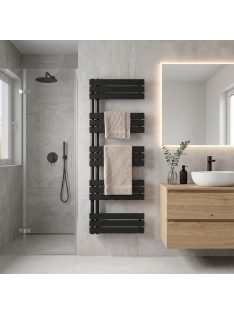   Solaro Design törölközőszárító radiátor 1600x600 mm fekete