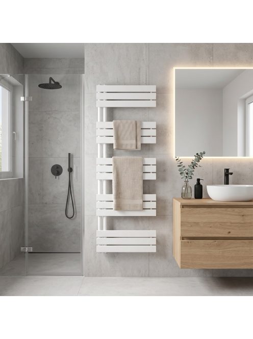Solaro Design törölközőszárító radiátor 1600x600 mm fehér