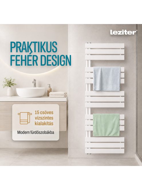 Solaro Design törölközőszárító radiátor 1600x600 mm fehér