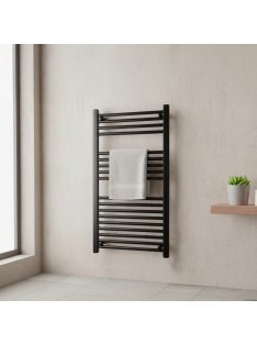 Egyenes törölközőszárító radiátor 1000x500 mm fekete
