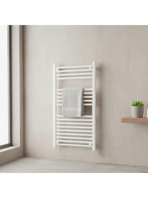 Egyenes törölközőszárító radiátor 1000x500 mm fehér