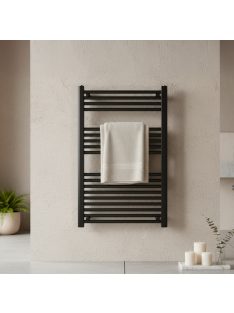 Egyenes törölközőszárító radiátor 1000x600 mm fekete
