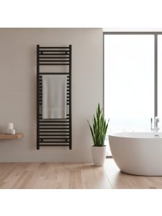 Egyenes törölközőszárító radiátor 1200x500 mm fekete