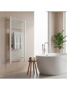 Egyenes törölközőszárító radiátor 1200x600 mm fehér