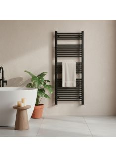Egyenes törölközőszárító radiátor 1400x600 mm fekete