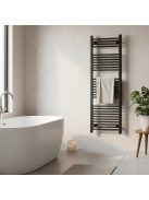 Egyenes törölközőszárító radiátor 1600x600 mm fekete