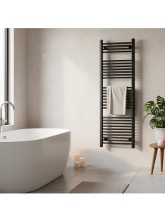 Egyenes törölközőszárító radiátor 1600x600 mm fekete
