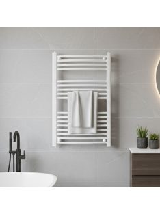 Íves törölközőszárító radiátor 1000x600 mm fehér