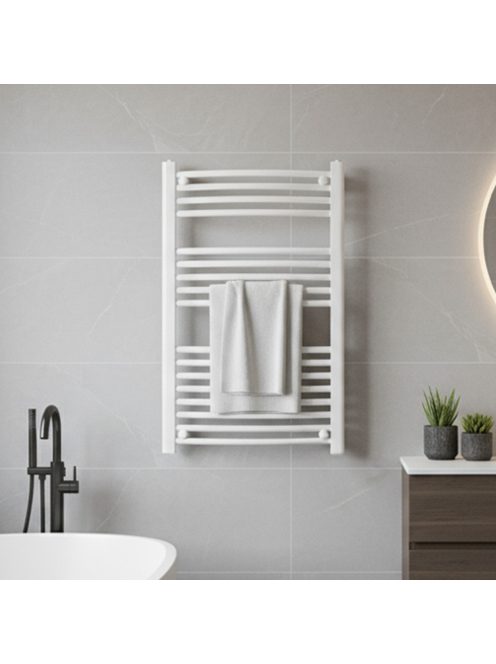 Íves törölközőszárító radiátor 1000x600 mm fehér