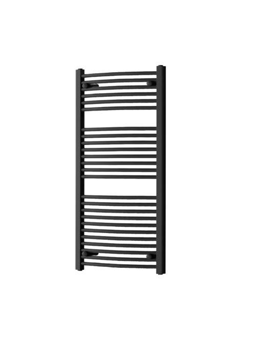 Íves törölközőszárító radiátor 1200x600 mm fekete