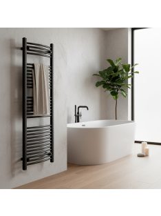 Íves törölközőszárító radiátor 1600x600 mm fekete