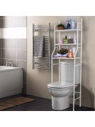 Fürdőszobai polc wc fölé, többszintes, fehér