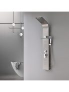 Alegro Silver hidromasszázs zuhanypanel, rozsdamentes acél