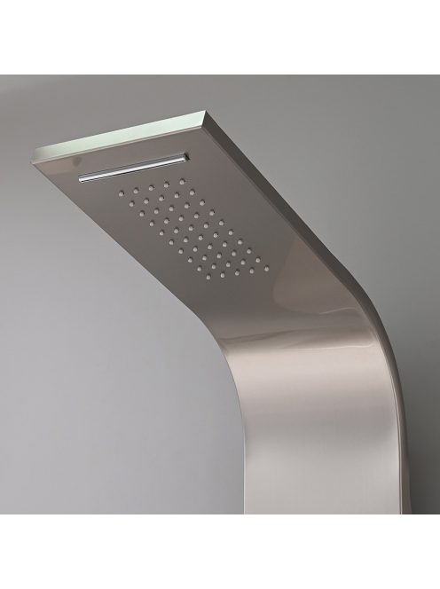 Alegro Silver hidromasszázs zuhanypanel, rozsdamentes acél