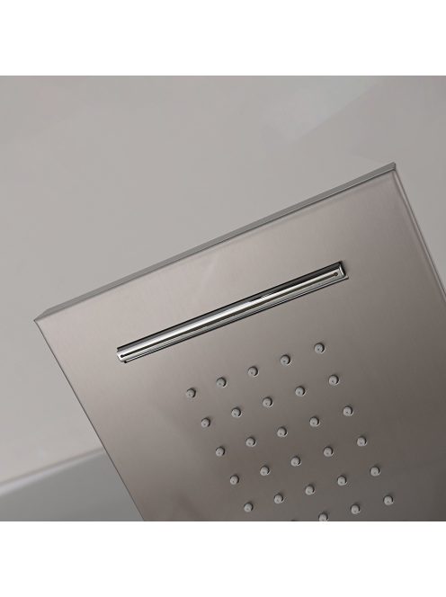 Alegro Silver hidromasszázs zuhanypanel, rozsdamentes acél