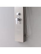 Alegro Silver hidromasszázs zuhanypanel, rozsdamentes acél
