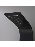 Alegro Black hidromasszázs zuhanypanel, rozsdamentes acél