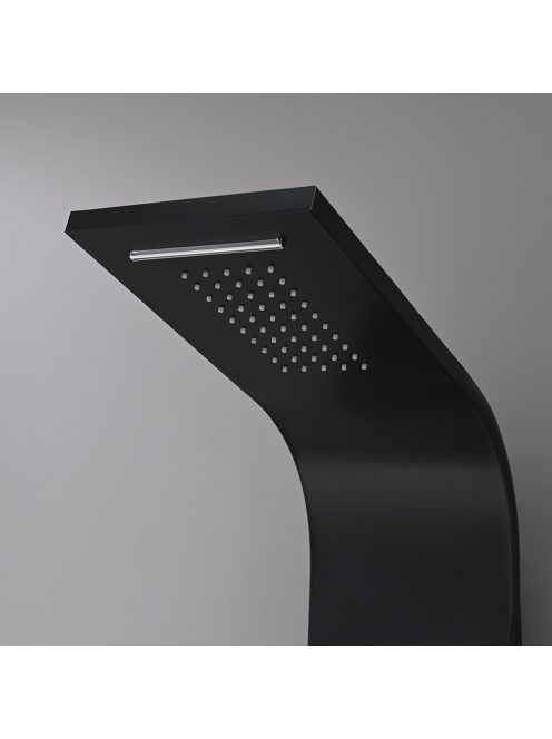 Alegro Black hidromasszázs zuhanypanel, rozsdamentes acél