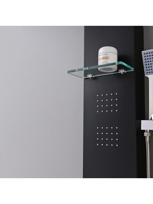 Alegro Black hidromasszázs zuhanypanel, rozsdamentes acél