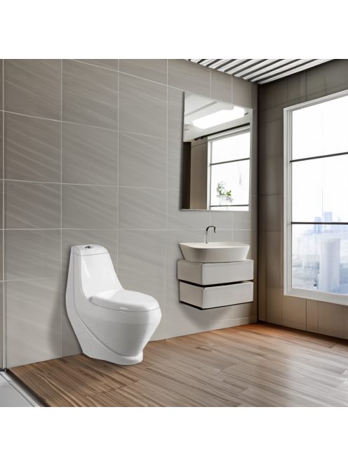 Coral Monoblokkos wc kagyló alsó kifolyással soft close ülőkével