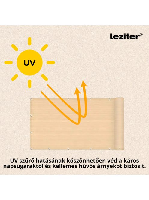 Erkély árnyékoló, belátásgátló 7 m bézs