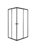 Olga SQ Element 80x90 fekete szögletes zuhanykabin tálca nélkül