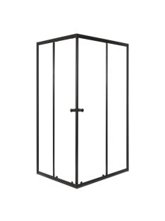   Olga SQ Element 80x90 fekete szögletes zuhanykabin tálca nélkül