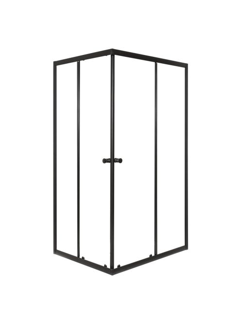 Olga SQ Element 80x90 fekete szögletes zuhanykabin tálca nélkül