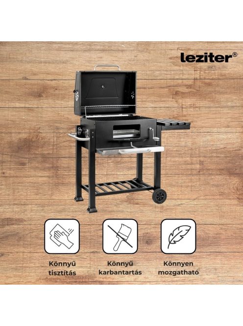 Multifunkciós faszenes kerti grillsütő