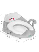 Wc szűkítő ülőke fülekkel puha párnával szürke