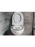 Wc szűkítő ülőke fülekkel puha párnával szürke